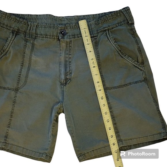 Stillwater Supply Co. Army Green Flat Front Hiking Shorts 7" Inseam Size 10 - Picture 6 of 9